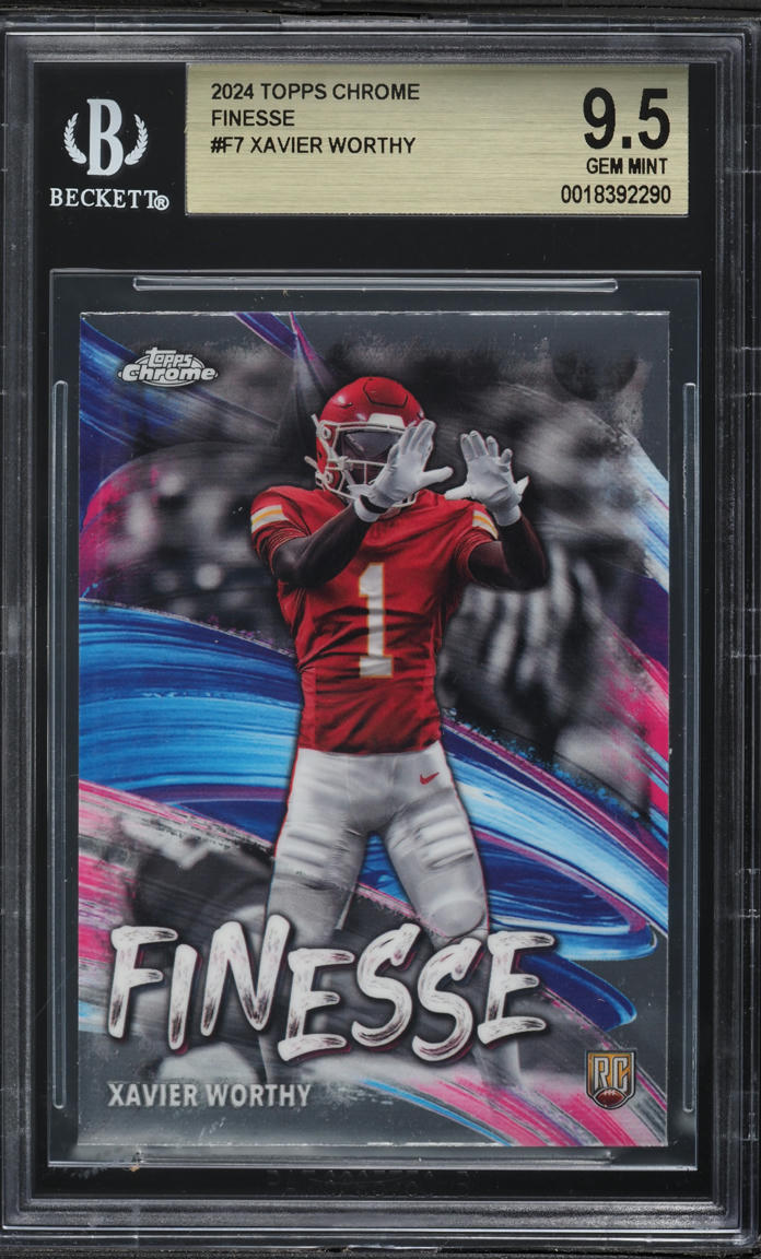2024 Topps Chrome Finesse Xavier Worthy ROOKIE #F7 BGS 9.5 GEM MINT