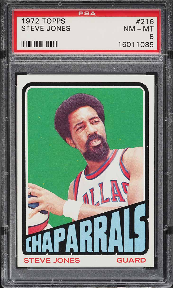 1972 Topps Basketball Steve Jones #216 PSA 8 NM-MT