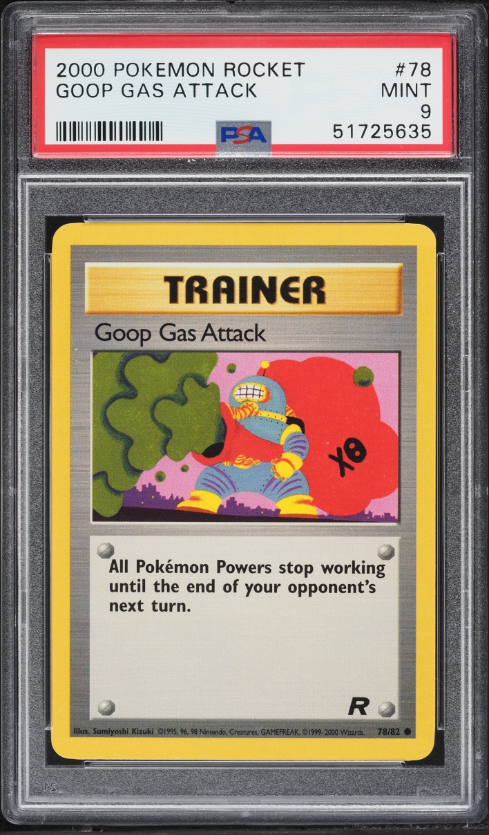 2000 Pokemon Rocket Goop Gas Attack #78 PSA 9 MINT