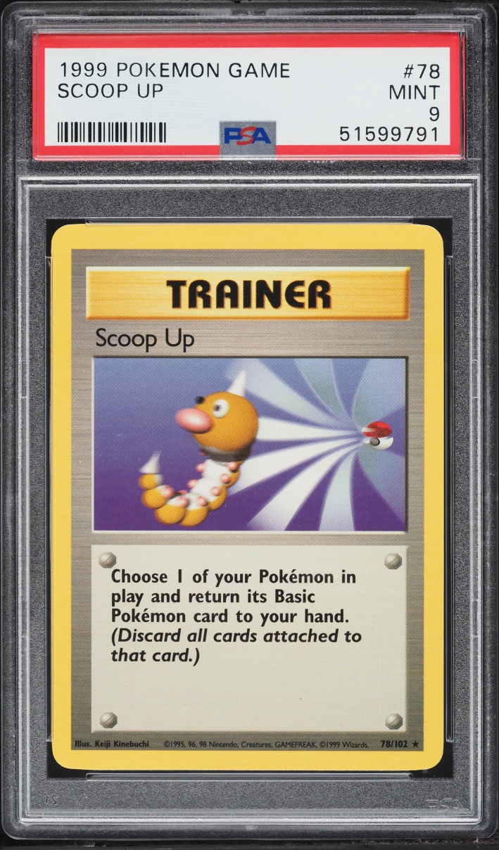 1999 Pokemon Base Set Scoop Up #78 PSA 9 MINT