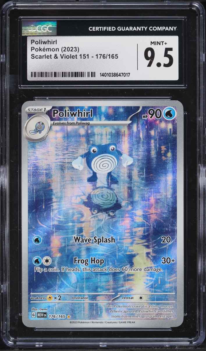 2023 Pokemon Scarlet & Violet 151 IR Poliwhirl #176 CGC 9.5 MINT+