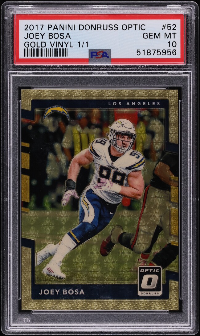 2017 Donruss Optic Gold Vinyl Joey Bosa 1/1 #52 PSA 10 GEM MINT