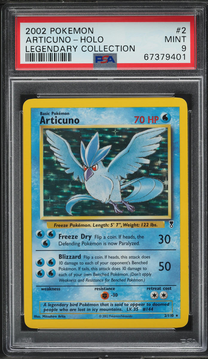 2002 Pokemon Legendary Collection Holo Articuno #2 PSA 9 MINT