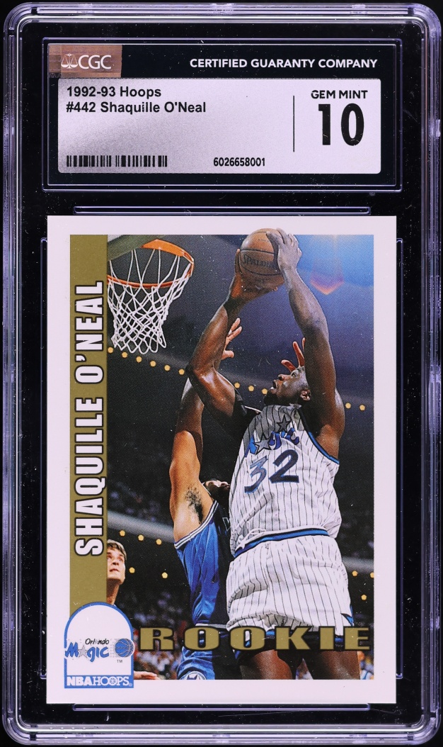 1992 Hoops Shaquille O'Neal ROOKIE #442 CGC 10 GEM MINT