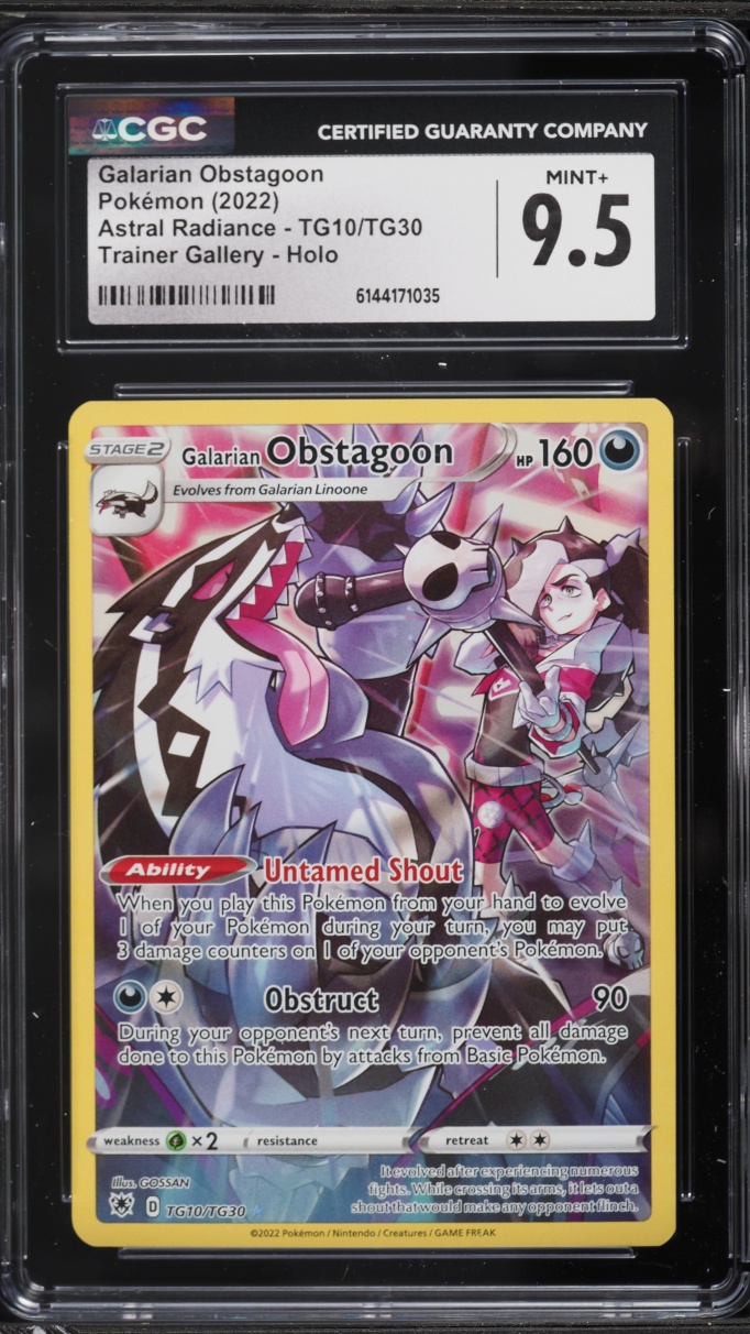 2022 Pokemon Sword & Shield Astral Radiance CHR Galarian Obstagoon #TG10 CGC 9.5 MINT+
