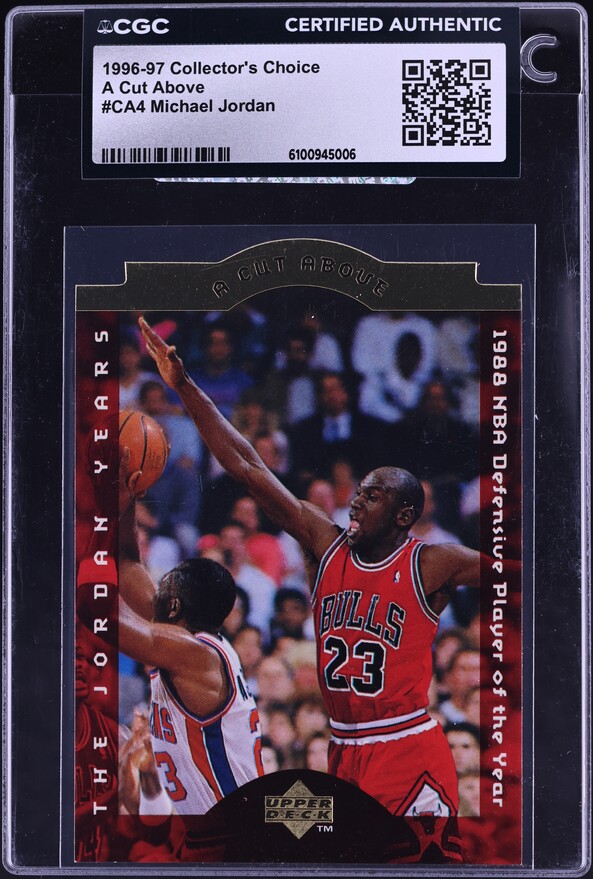 1996 Skybox Z-Force Big Men On Court Michael Jordan #4 BGS 9.5 GEM