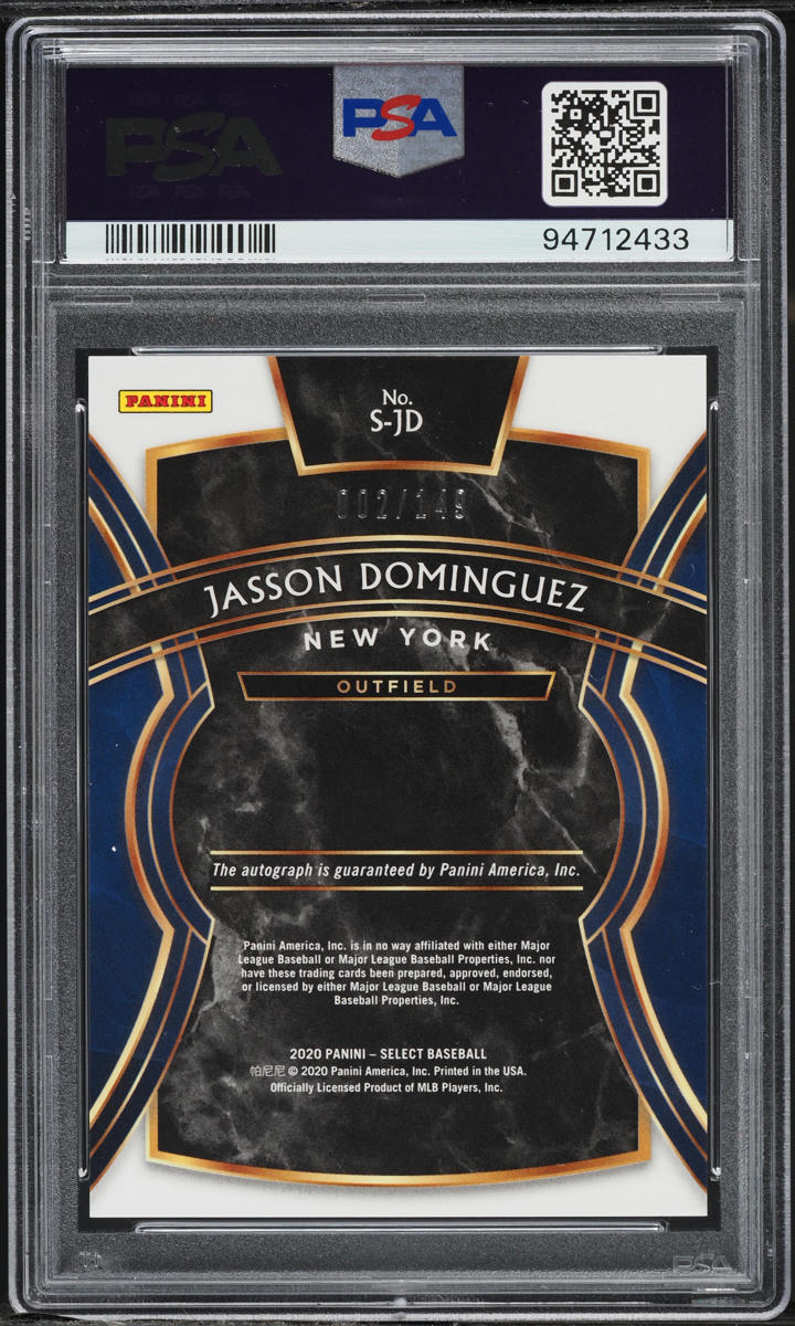 2020 Select Signatures Jasson Dominguez AUTO /149 #SJD PSA 10 GEM MINT