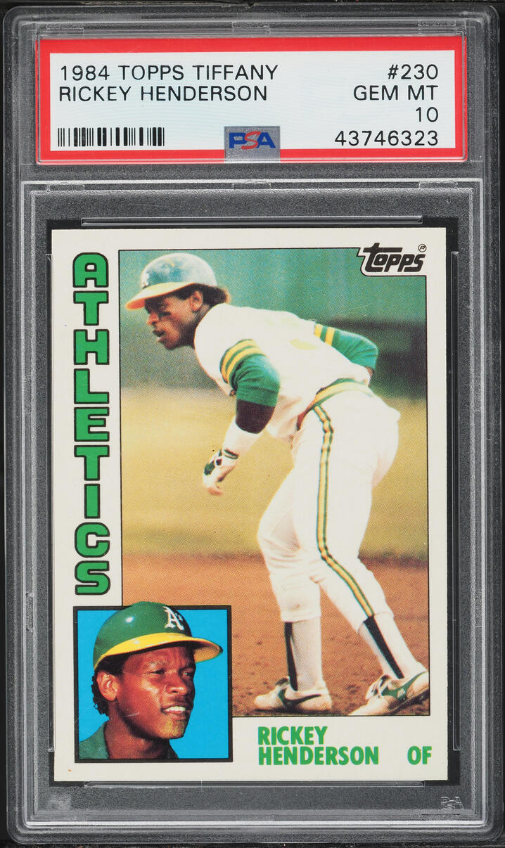 1984 Topps Tiffany Rickey Henderson #230 PSA 10 GEM MINT