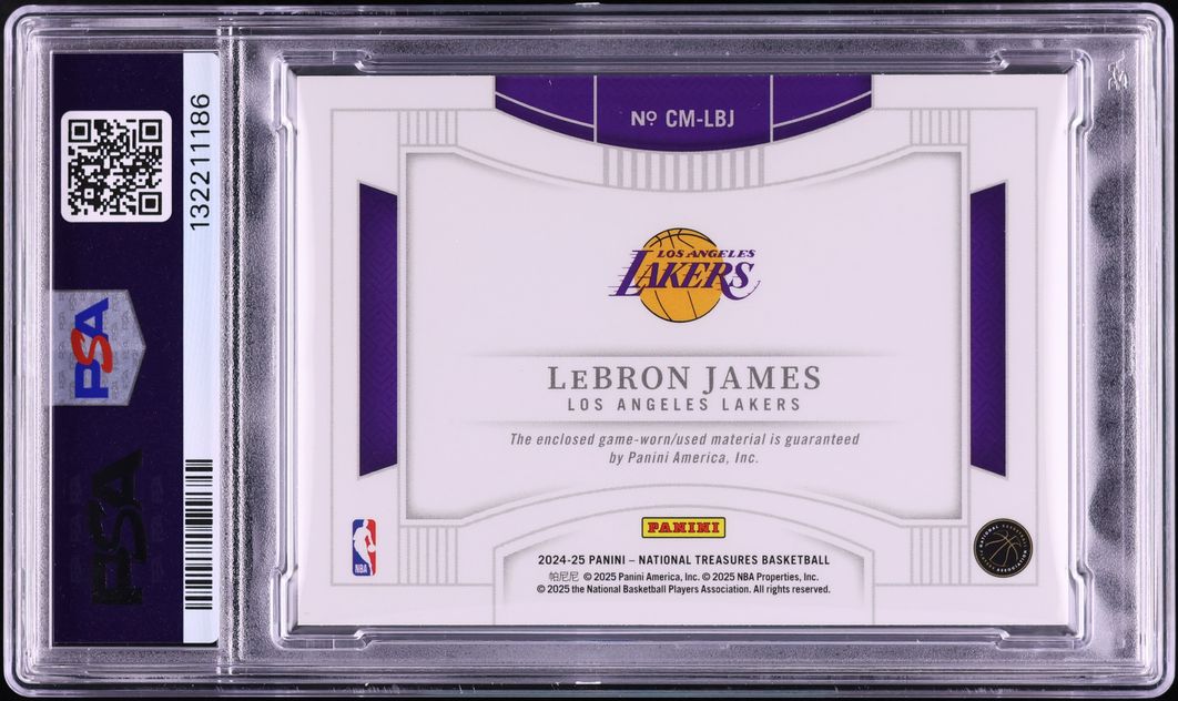 2024 National Treasures Colossal Super Prime LeBron James PATCH 1/1 #LBJ PSA 9 MINT