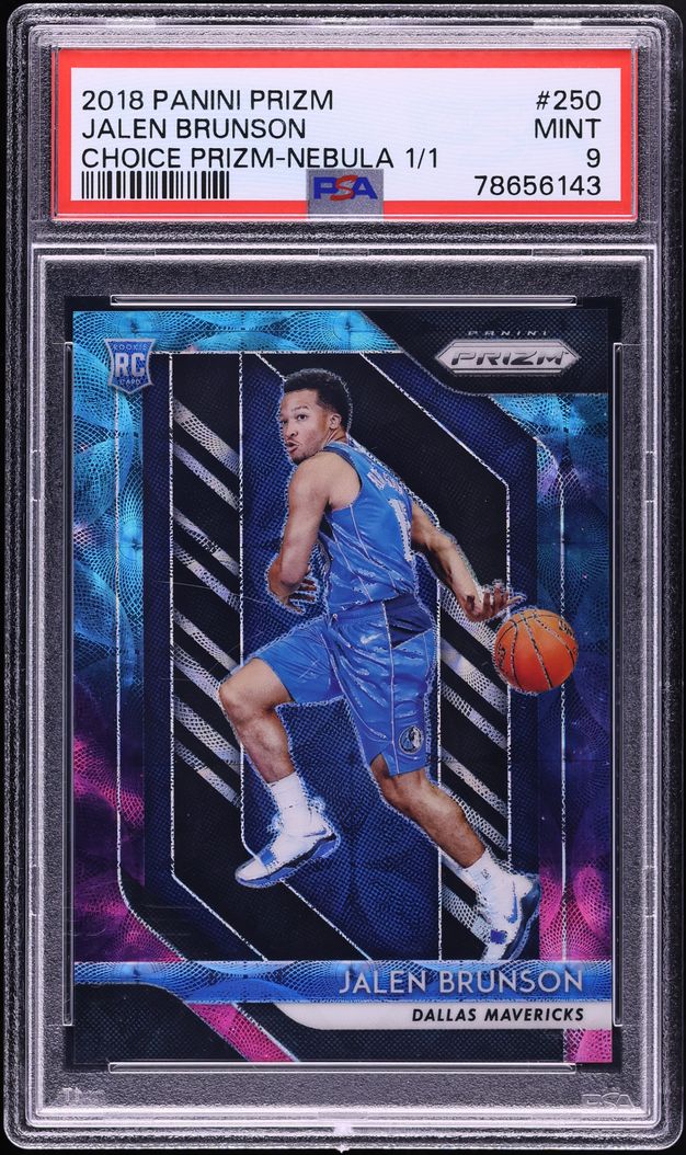 2018 Panini Prizm Choice Nebula Jalen Brunson ROOKIE #250 PSA 9 MINT