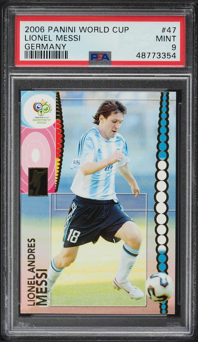 2006 Panini World Cup Germany Lionel Messi #47 PSA 7 NRMT on
