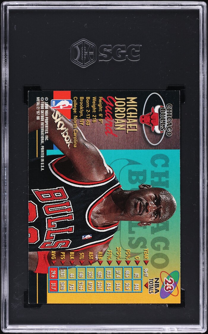 1997 Metal Universe Championship Michael Jordan #23 SGC 8 NM-MT
