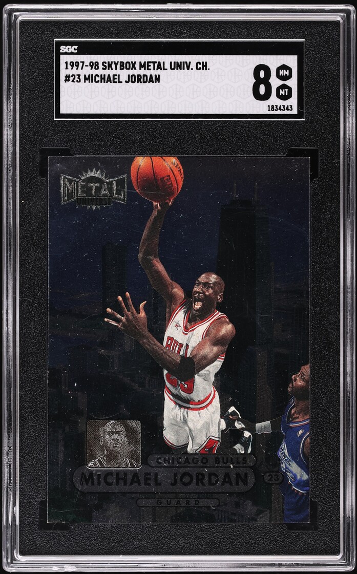 1997 Metal Universe Championship Michael Jordan #23 SGC 8 NM-MT