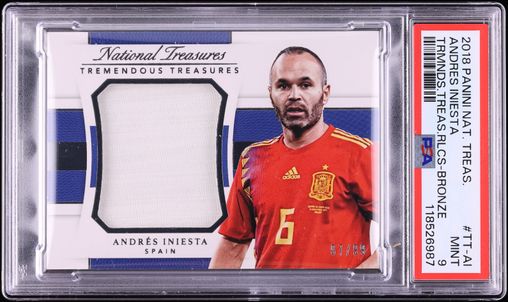 2018 National Treasures Tremendous Bronze Andres Iniesta PATCH /99