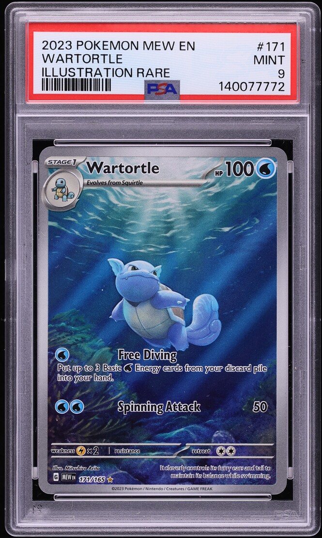 2023 Pokemon Scarlet & Violet 151 IR Wartortle #171 PSA 9 MINT