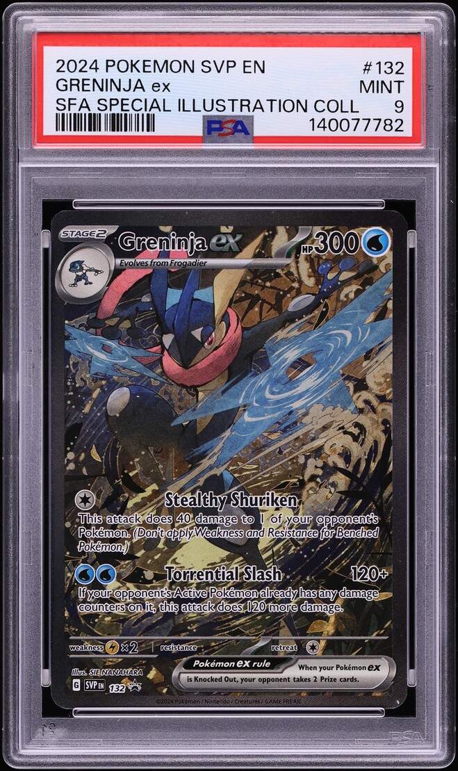 2024 Pokemon Scarlet & Violet Promo Illustration Collection Alt Art Greninja ex #132 PSA 9 MINT