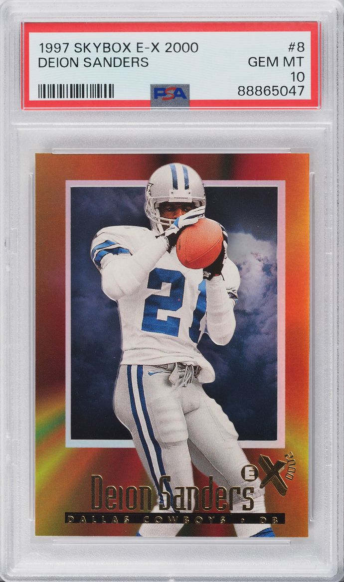 1997 Skybox E-X 2000 Deion Sanders #8 PSA 10 GEM MINT