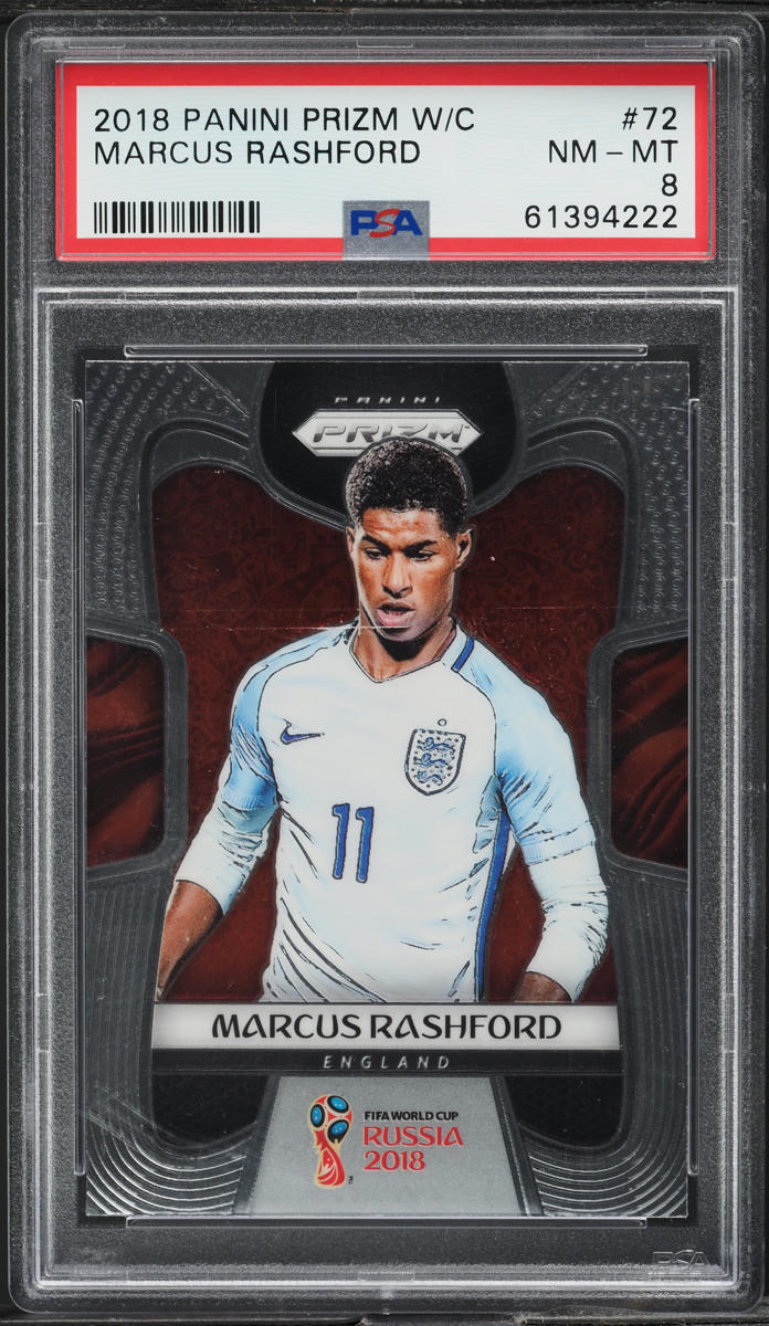 2018 Panini Prizm World Cup Marcus Rashford #72 PSA 8 NM-MT
