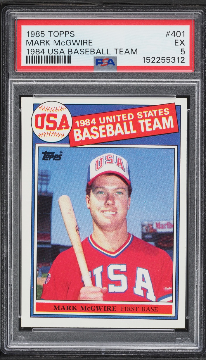 1985 Topps USA Team Mark McGwire ROOKIE #401 PSA 5 EX