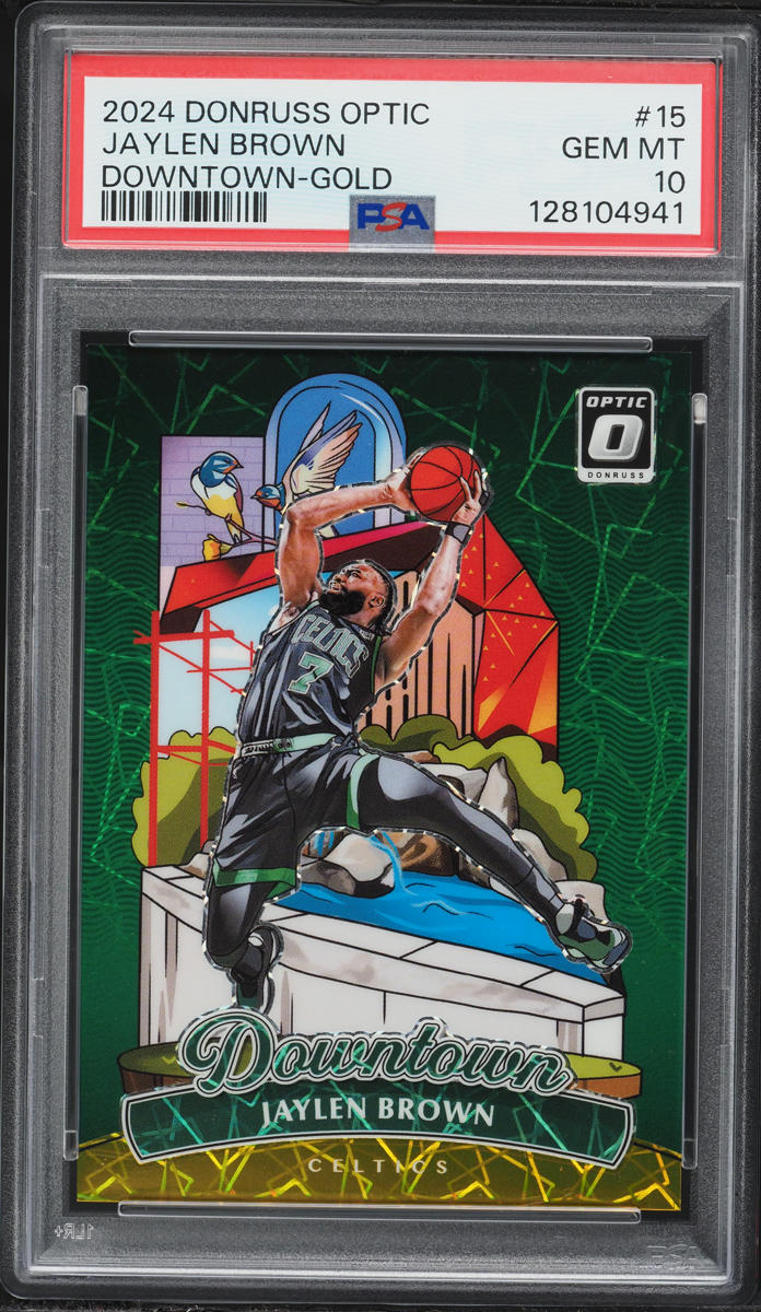 2024 Donruss Optic Downtown Gold Jaylen Brown 1/10 #15 PSA 10 GEM MINT