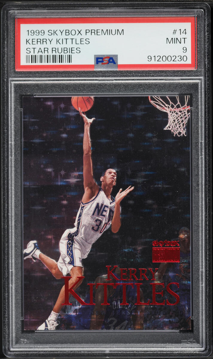 1999 Skybox Premium Star Rubies Kerry Kittles /45 #14 PSA 9 MINT - Photo 1