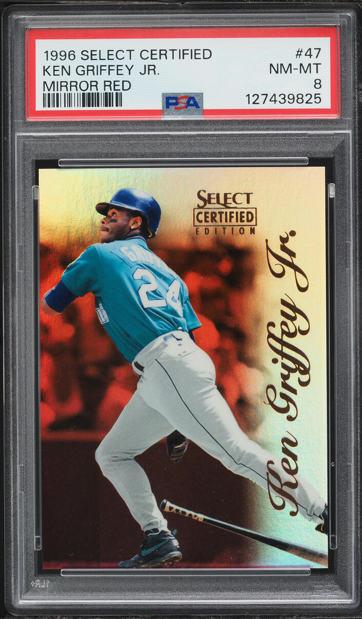 1996 Select Certified Mirror Red Ken Griffey Jr. #47 PSA 8 NM-MT - Photo 1