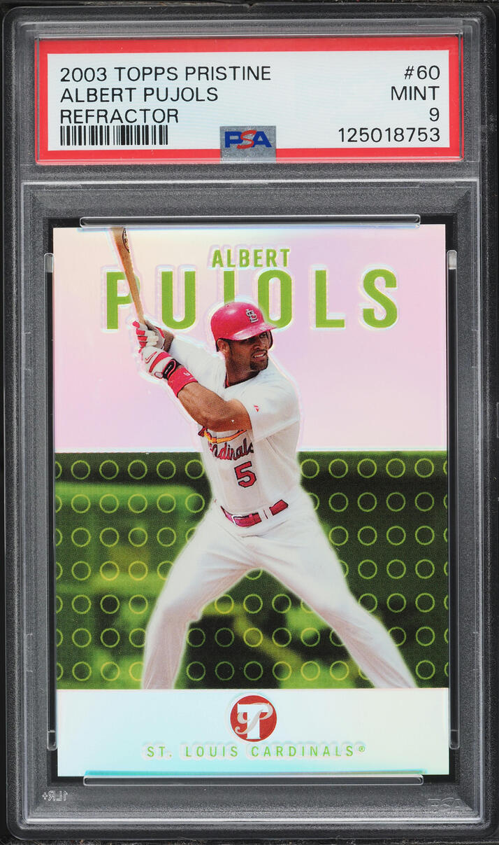 2003 Topps Pristine Refractor Albert Pujols /99 #60 PSA 9 MINT - Photo 1