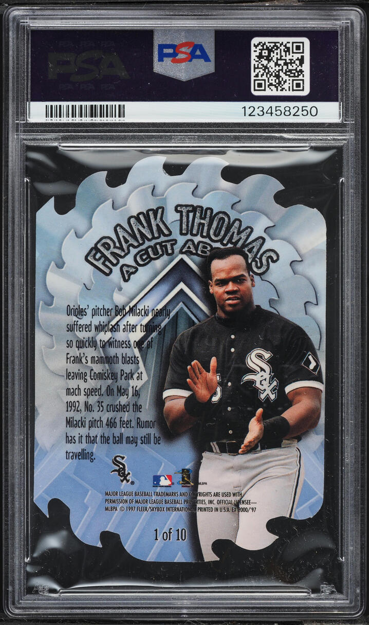 1997 Skybox E-X2000 Cut Above Die-Cut Frank Thomas #1 PSA 9 MINT - Photo 2