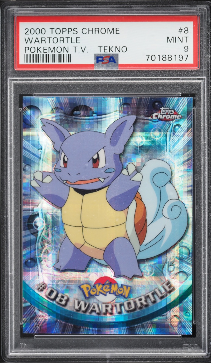 2000 Topps Chrome Pokemon Series 1 Tekno Wartortle #8 PSA 9 MINT