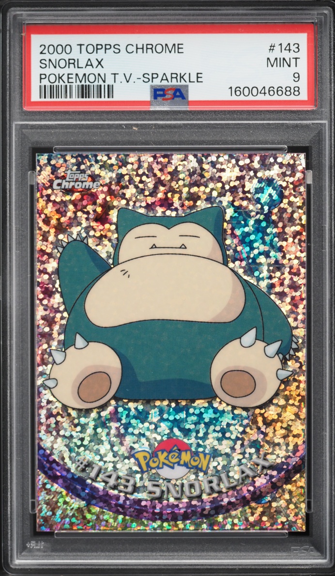 2000 Topps Chrome Pokemon Series 2 Sparkle Snorlax #143 PSA 9 MINT