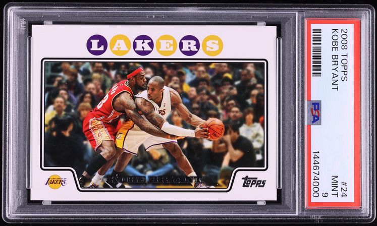 2008 Topps Basketball Kobe Bryant w/ LeBron James #24 PSA 9 MINT