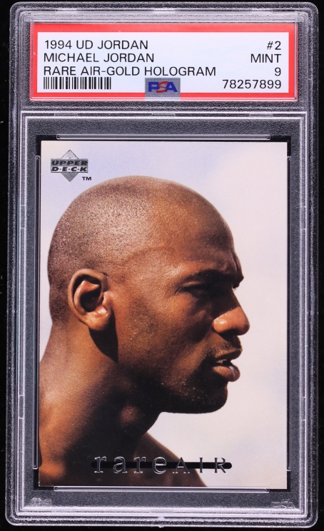 1994 Upper Deck MJ Rare Air Gold Hologram Michael Jordan #2 PSA 9 MINT