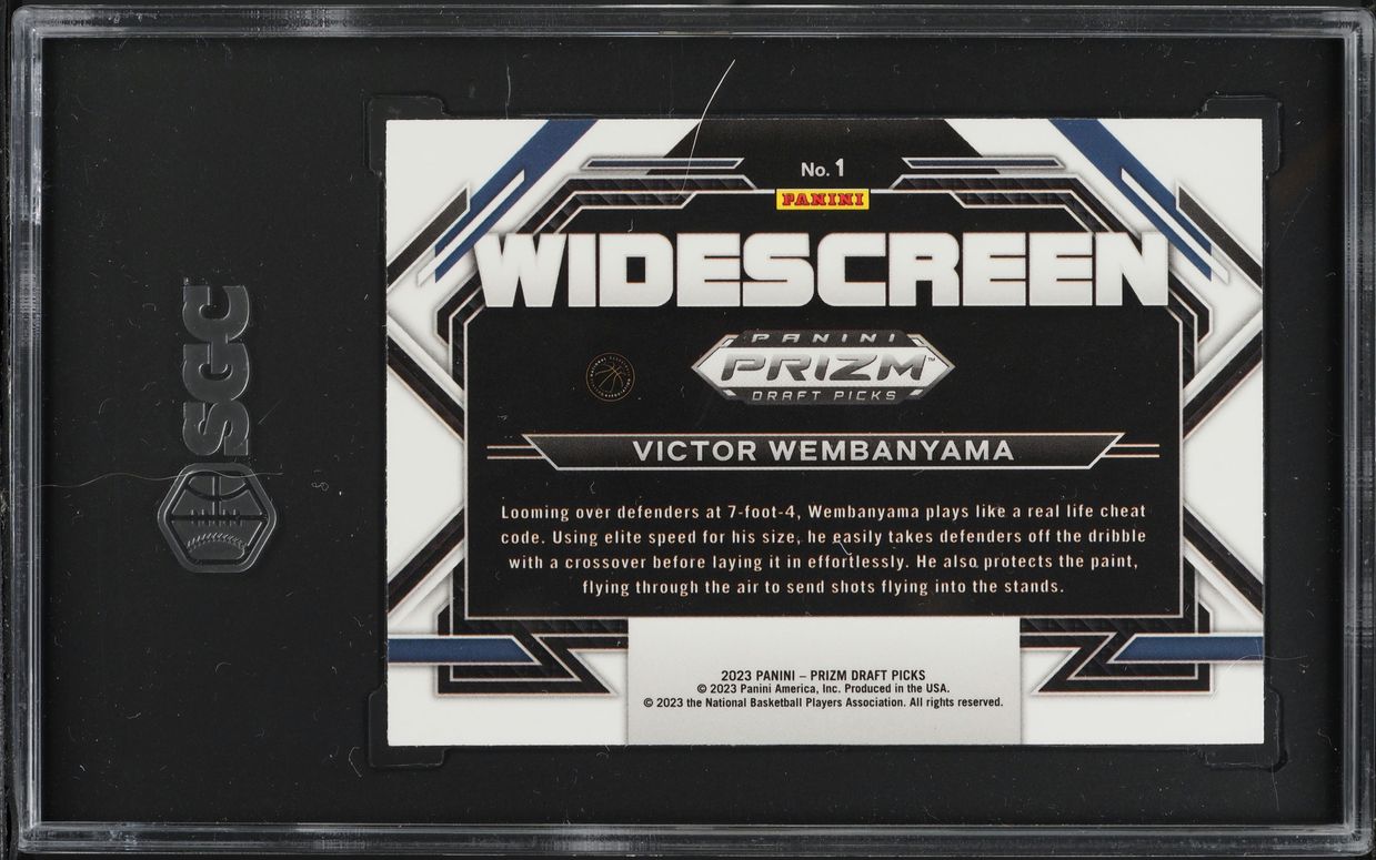 2023 Panini Prizm Draft Picks Widescreen Victor Wembanyama ROOKIE #1 SGC 10 GEM