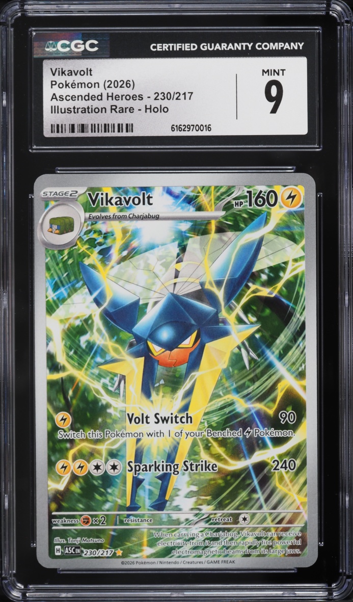 2026 Pokemon Mega Evolution Ascended Heroes IR Vikavolt #230 CGC 9 MINT
