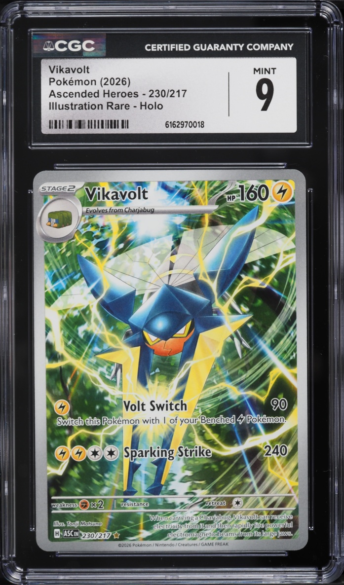 2026 Pokemon Mega Evolution Ascended Heroes IR Vikavolt #230 CGC 9 MINT
