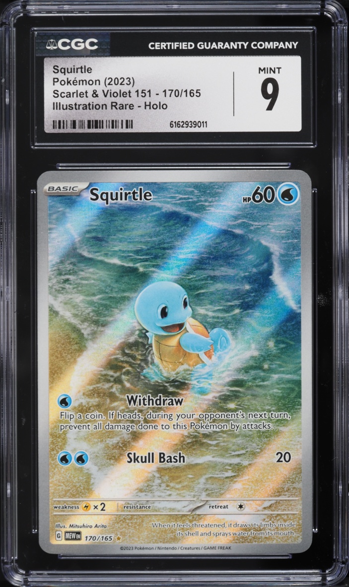 2023 Pokemon Scarlet & Violet 151 IR Squirtle #170 CGC 9 MINT