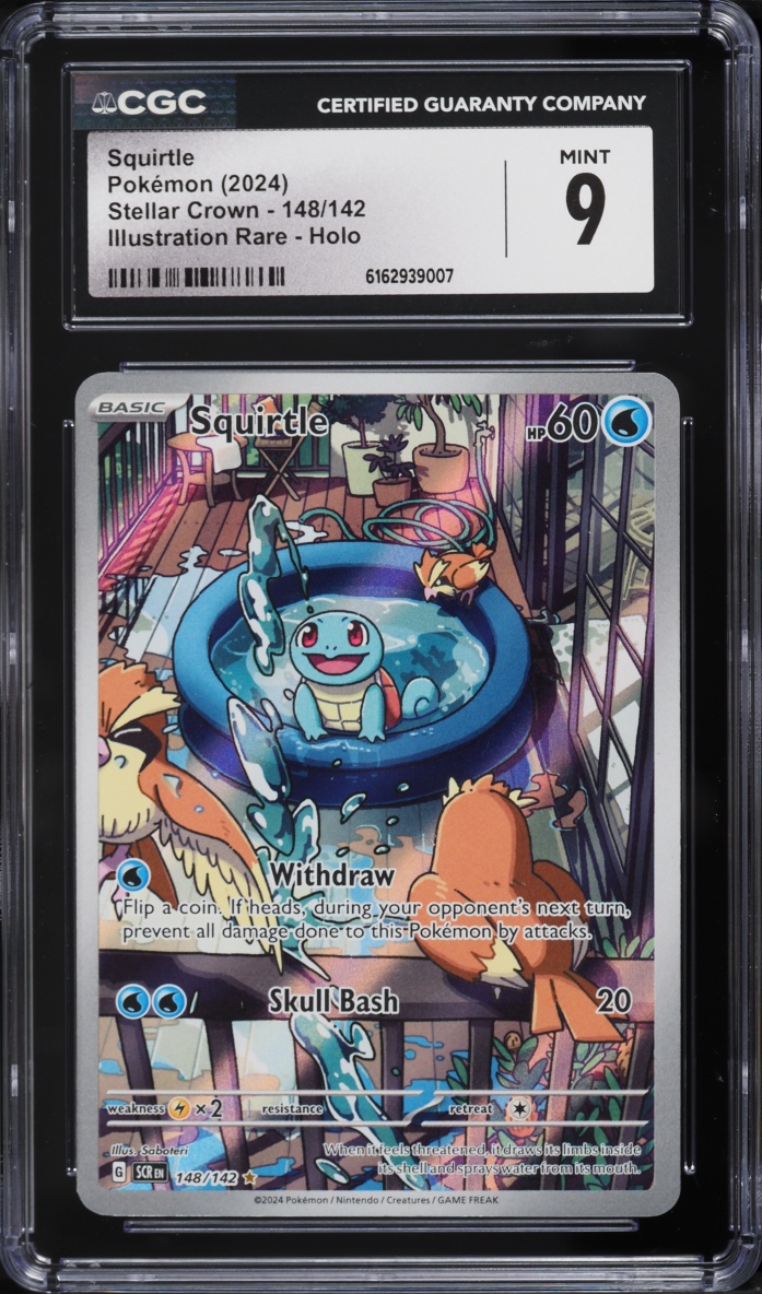 2024 Pokemon Scarlet & Violet Stellar Crown IR Squirtle #148 CGC 9 MINT