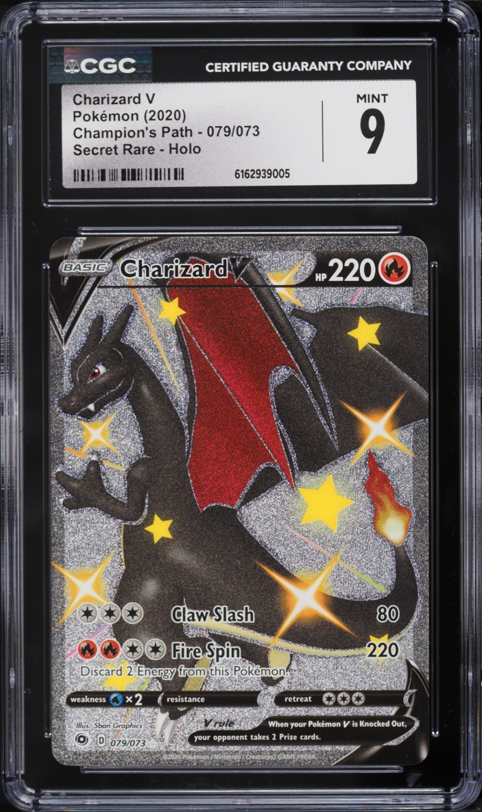 2020 Pokemon Sword & Shield Champion's Path Full Art Charizard V #79 CGC 9 MINT
