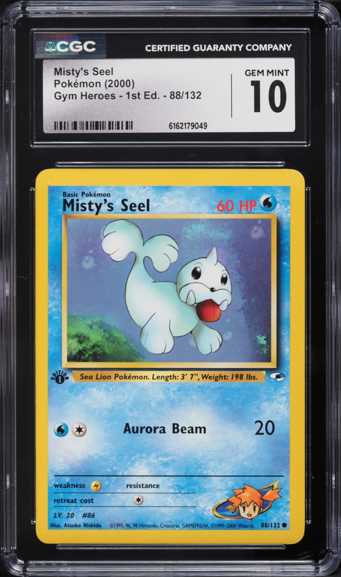 2000 Pokemon Gym Heroes 1st Edition Misty's Seel #88 CGC 10 GEM MINT