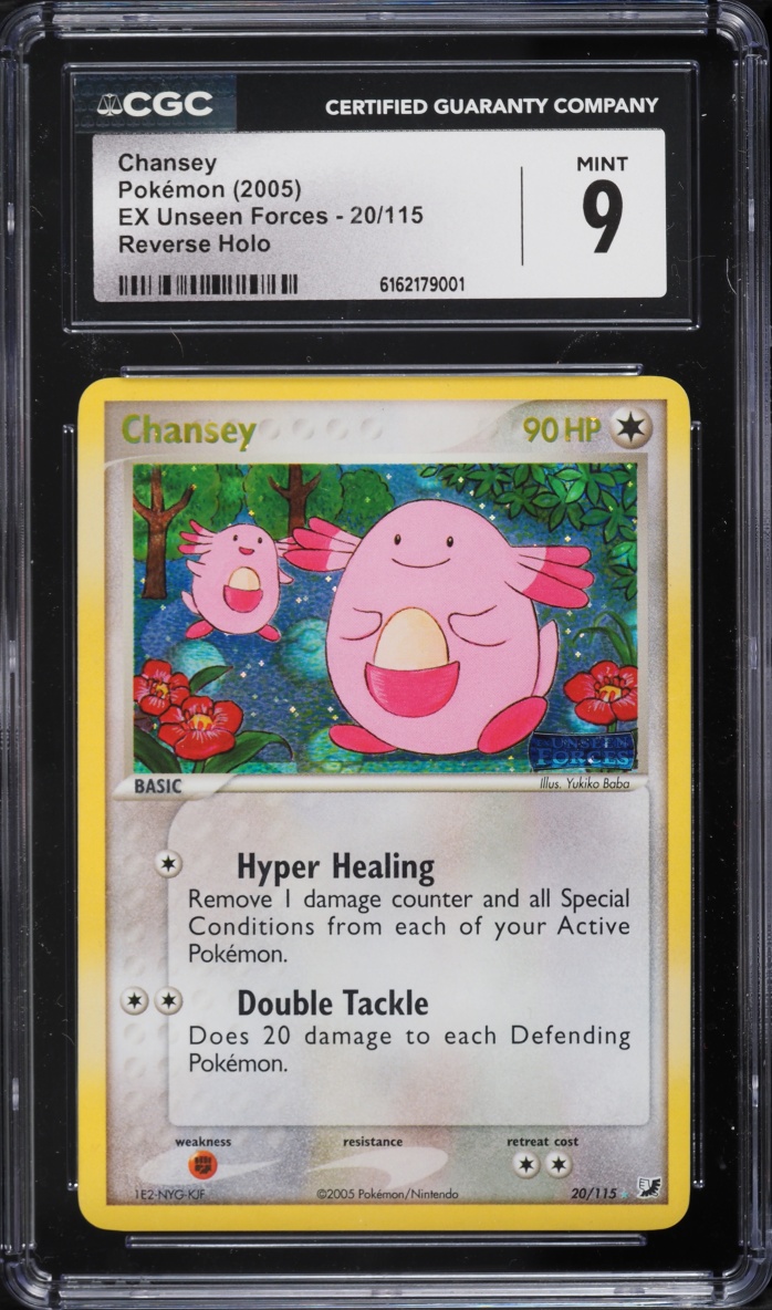 2005 Pokemon EX Unseen Forces Reverse Holo Chansey #20 CGC 9 MINT