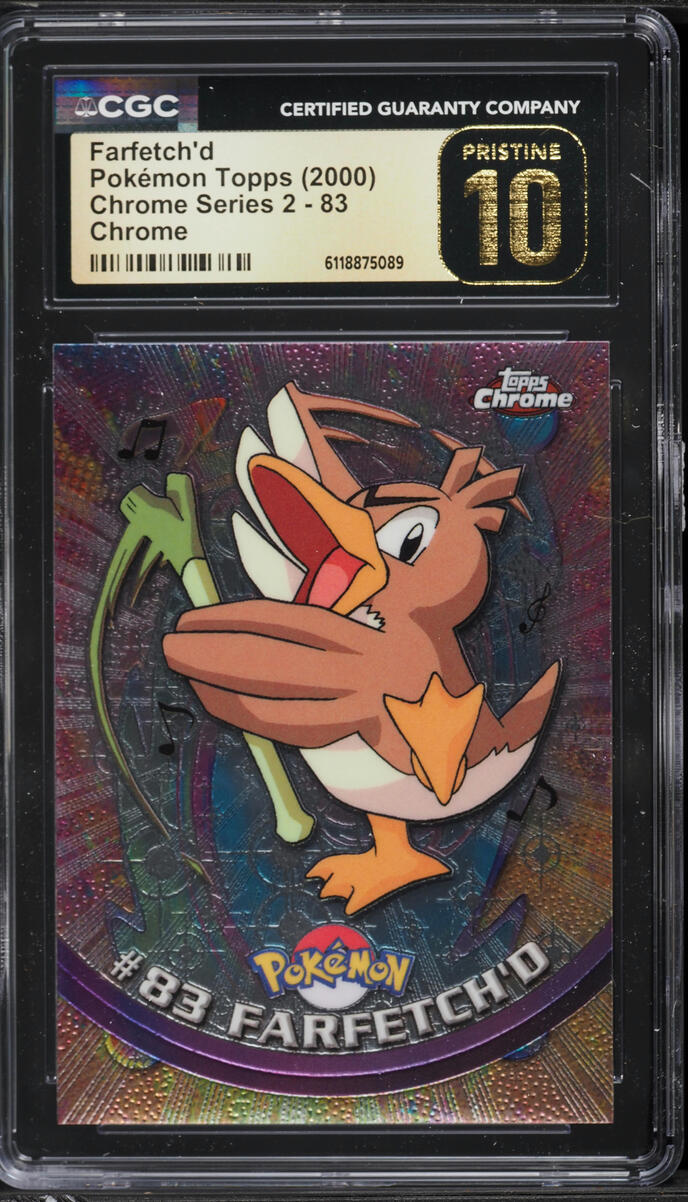 2000 Topps Chrome Pokemon Series 2 Farfetch'd #83 CGC 10 PRISTINE