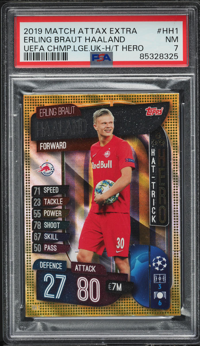 2019 Finest UEFA Prized Footballers Erling Haaland ROOKIE PSA 9