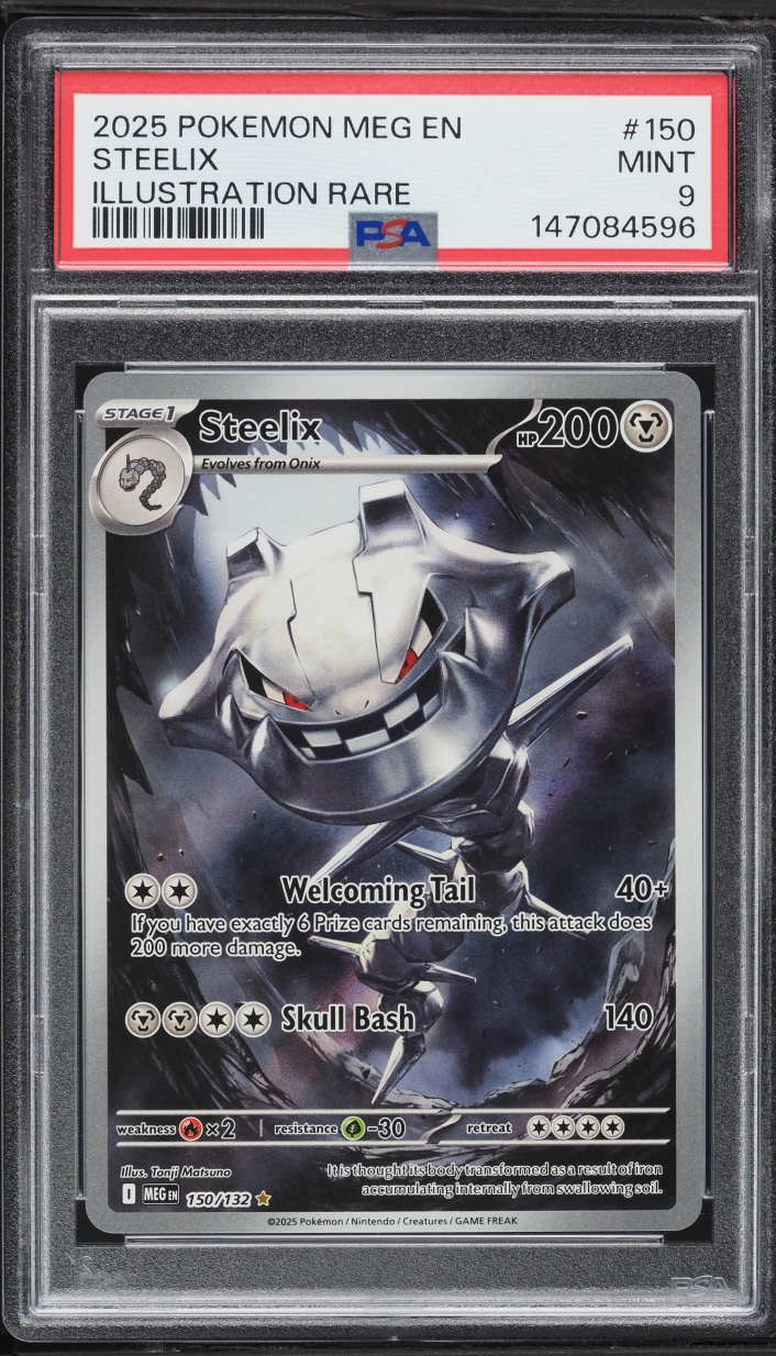 2025 Pokemon Mega Evolution IR Steelix #150 PSA 9 MINT