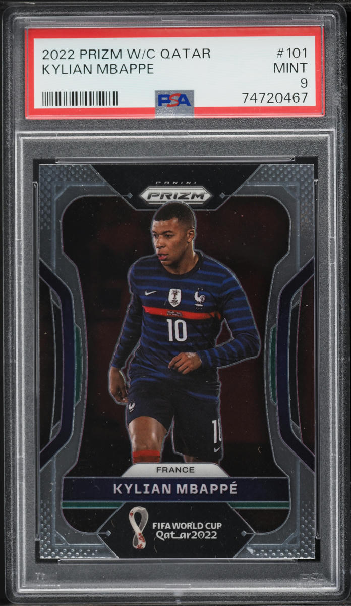 2022 Panini Prizm World Cup Kylian Mbappe #101 PSA 9 MINT