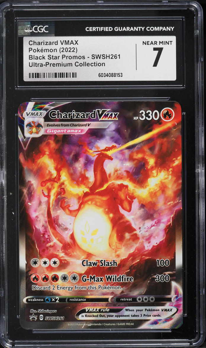2022 Pokemon SWSH Black Star Promo Ultra Premium Charizard VMAX #SWSH261 CGC 7