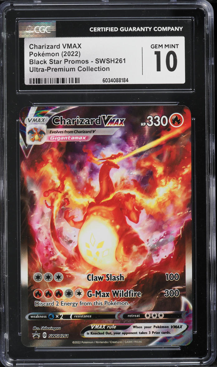 2022 Pokemon SWSH Black Star Promo Ultra Premium Charizard VMAX #SWSH261 CGC 10