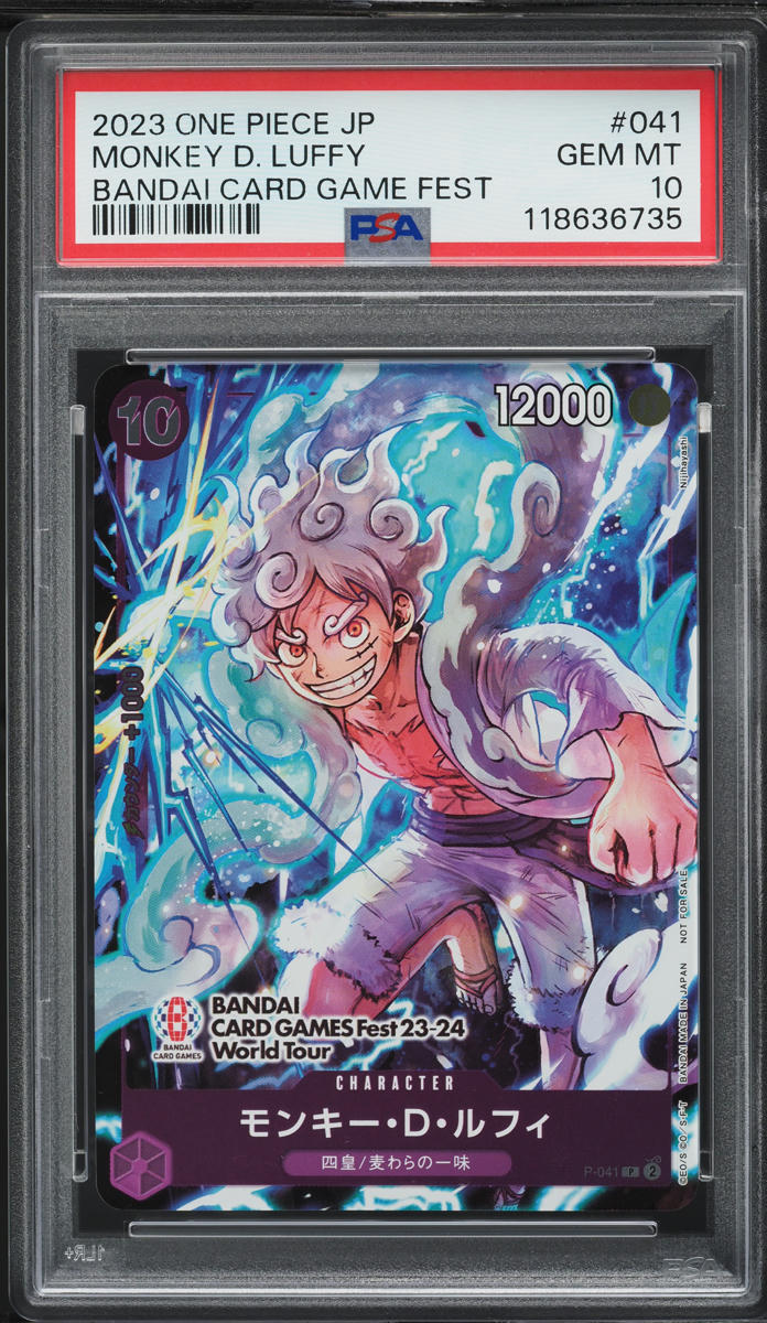 2023 One Piece Japanese Bandai Games Fest Monkey D. Luffy #P-041 PSA 10 GEM MINT