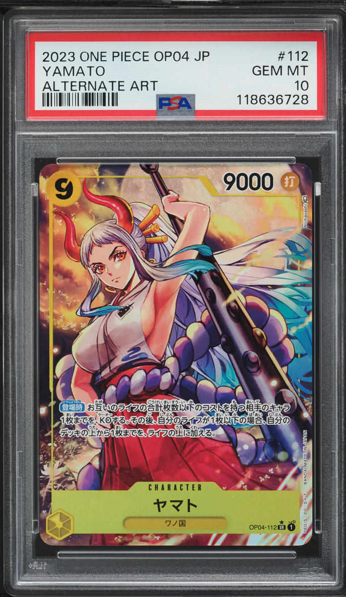 2023 One Piece Japanese Kingdoms Of Intrigue Alt Art Yamato #OP04-112 PSA 10 GEM