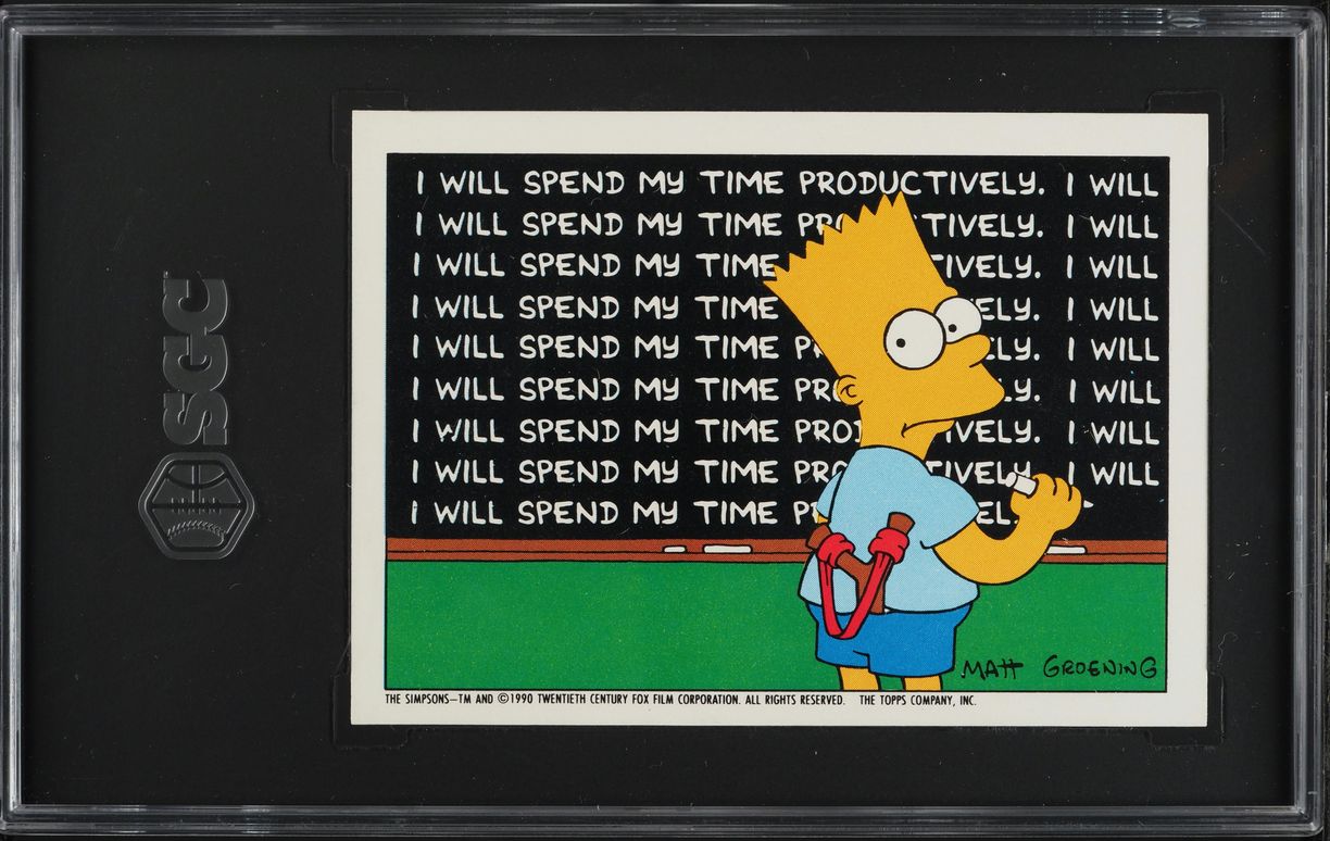 1990 Topps The Simpsons Sticker Homer Simpson #7 SGC AUTH