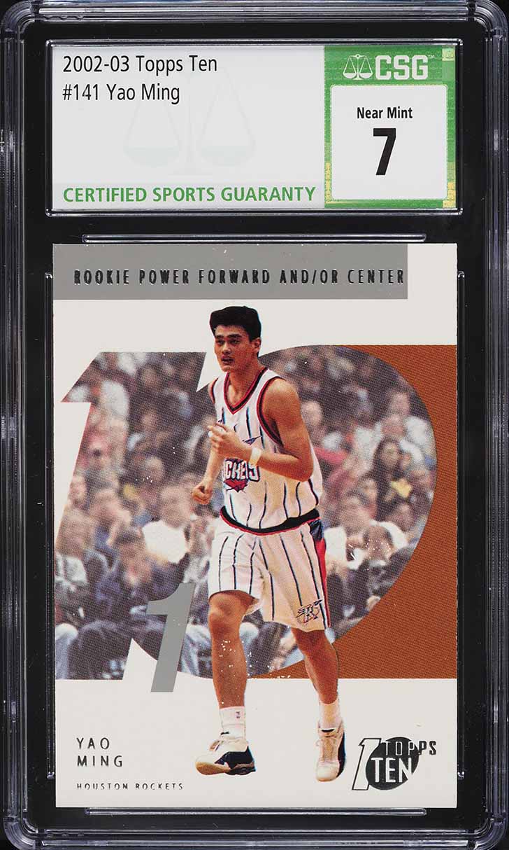 2002 Topps Ten Yao Ming ROOKIE #141 CSG 7 NRMT